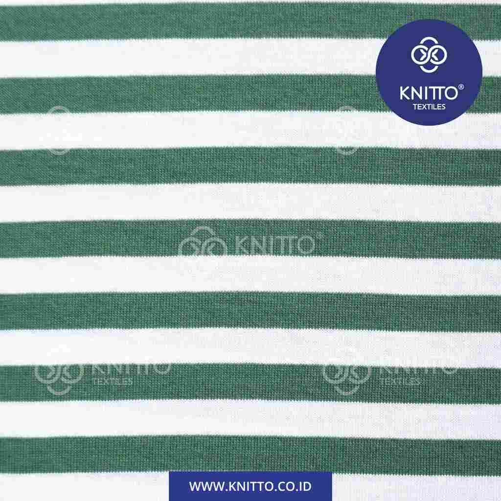 COMBED STRIPES 30S TYPE 1 - MINERAL GREEN PUTIH Image 3
