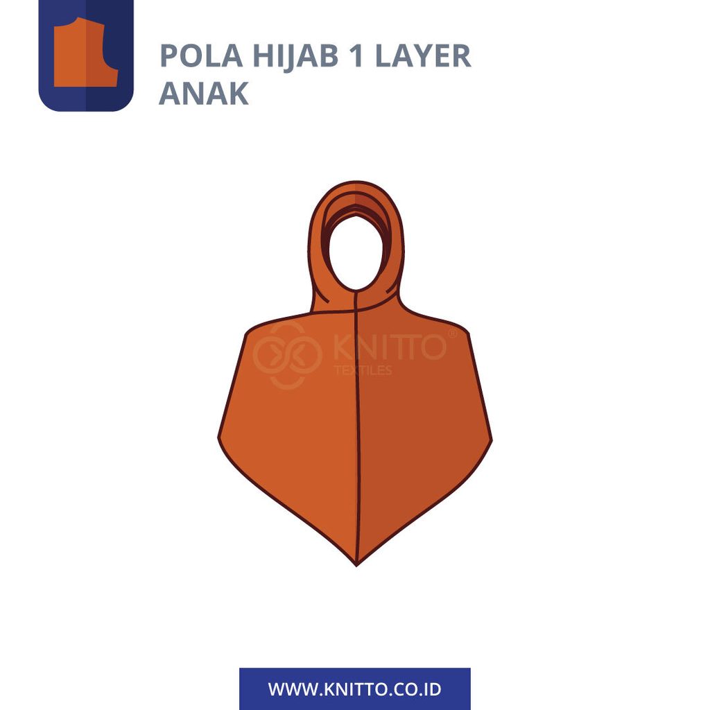 Image of POLA HIJAB 1 LAYER ANAK  (840002)
