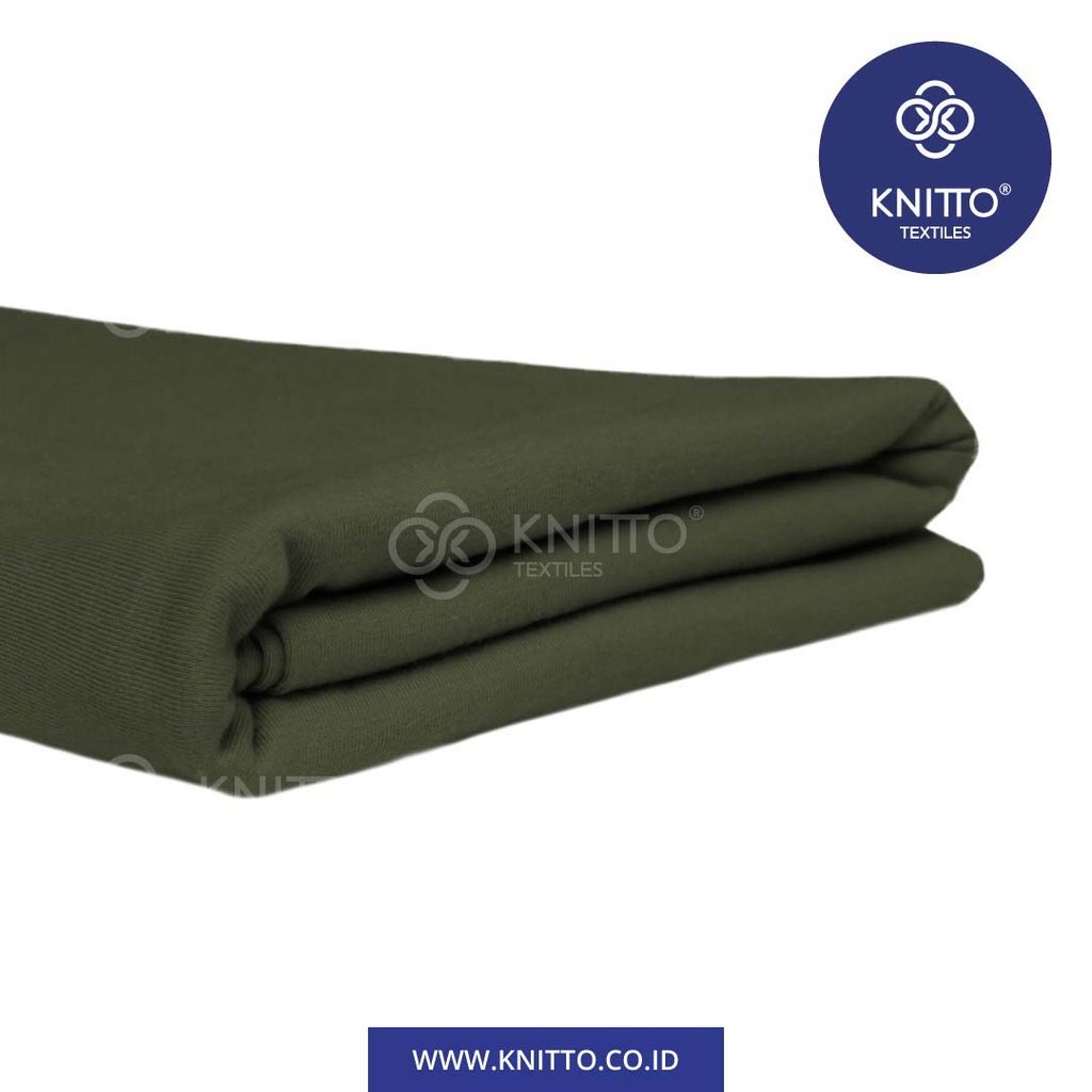 COTTON COMBED 24S - ARMY GREEN Image 1