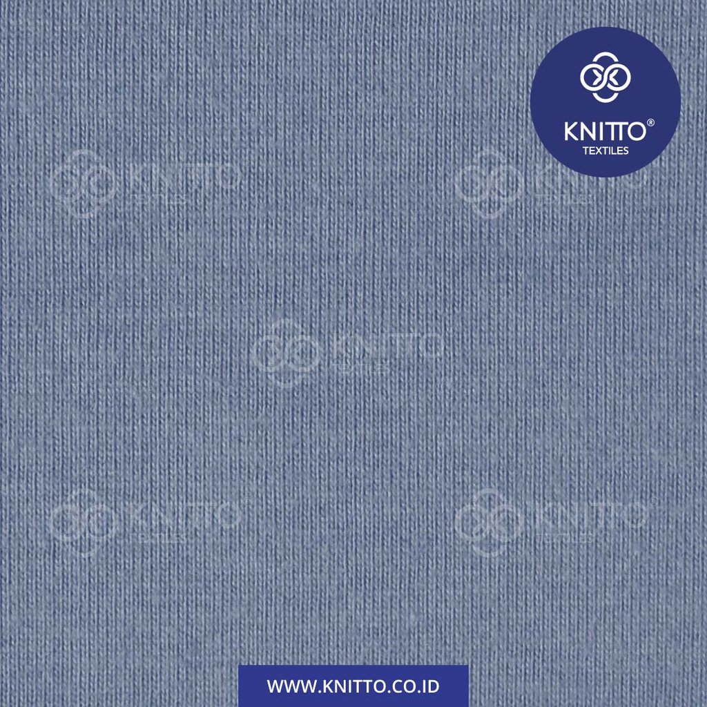 COTTON COMBED 30S - DUSTY BLUE Image 3