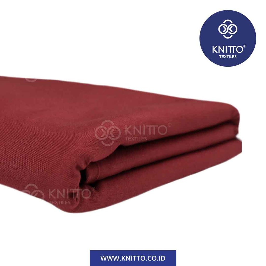 COTTON COMBED 30S ENZYME - MAROON Image 1