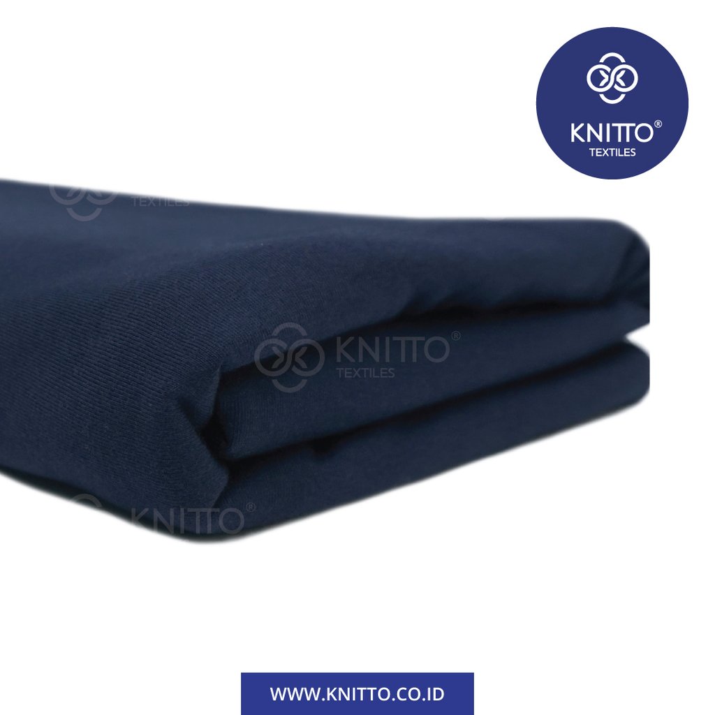 COTTON COMBED 30S ENZYME - NAVY Image 1