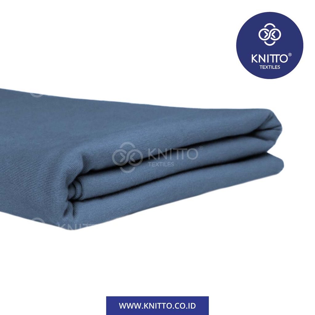COTTON COMBED 30S - STEEL BLUE Image 1