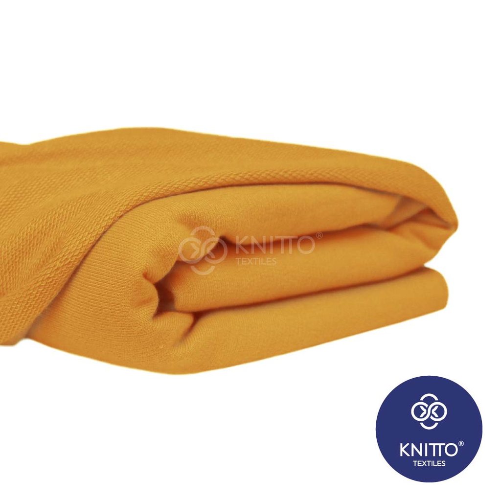 COTTON COMBED BABY TERRY - MUSTARD Image 1