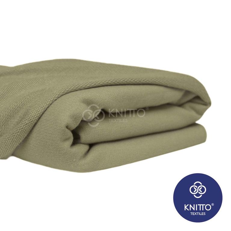 Image of COMBED BABY TERRY 45 INCH - OLIVE GREEN