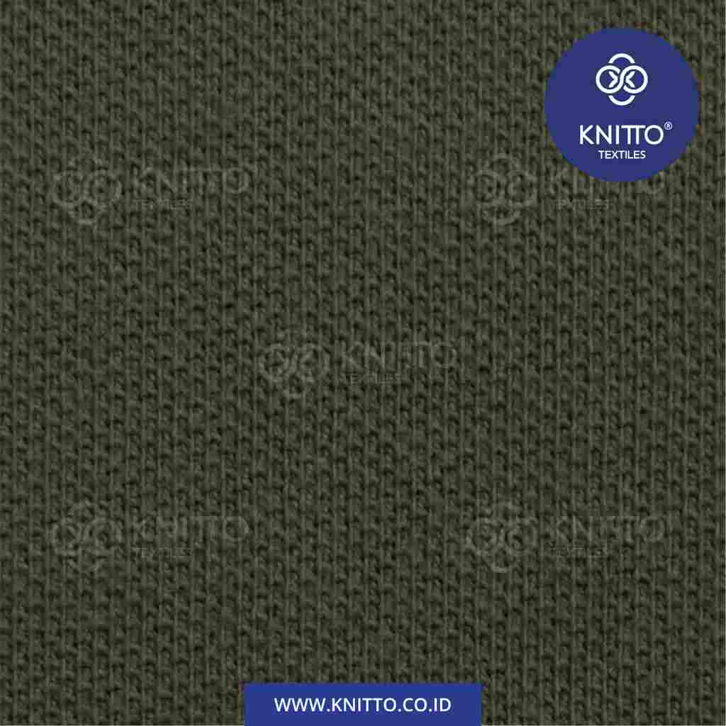 COTTON COMBED PIQUE DIAMOND 30S - ARMY GREEN SPECIAL Image 3