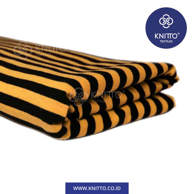 Image of COMBED STRIPES 30S TYPE 1 - HITAM MUSTARD