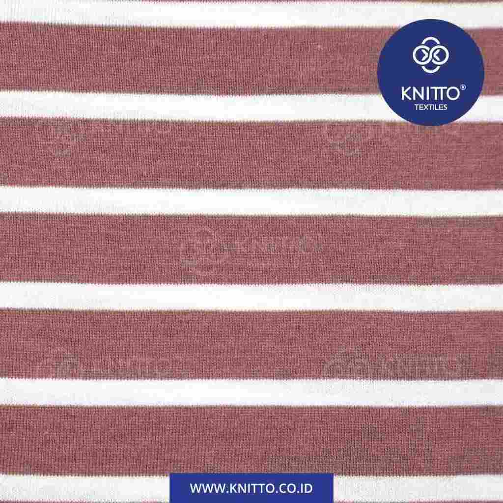 COMBED STRIPES 30S TYPE 2 - DUSTY ROSE PUTIH Image 3