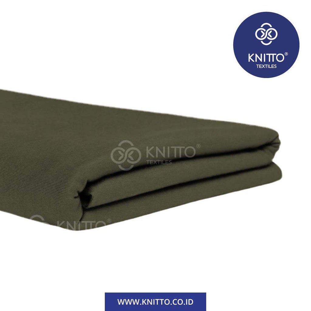 COTTON BAMBOO 30S - ARMY GREEN Image 1